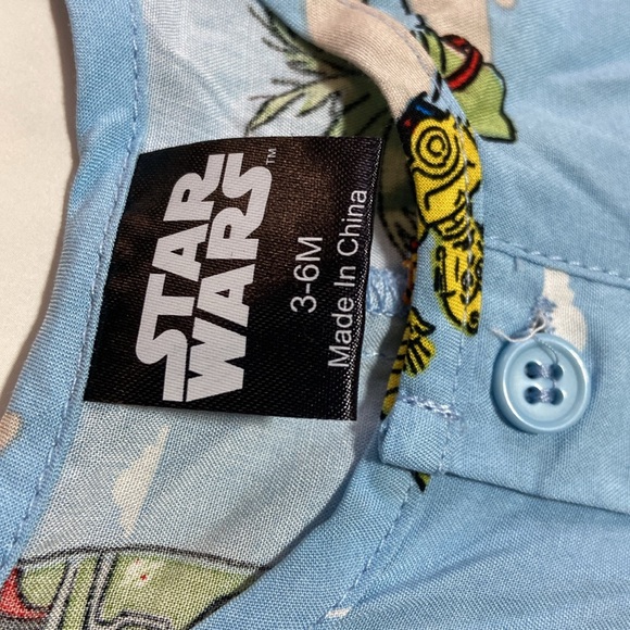 STAR WARS Baby Matching Sleeveless Romper Size 3-6 Months - Picture 5 of 10